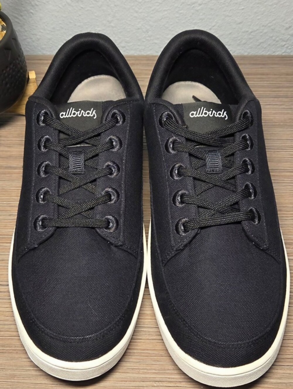 Allbirds Tree Runners, Black/White, Lightweight Sneakers–Size:12/44-45 Mens